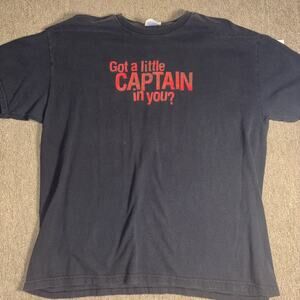 Vintage Captain Morgan Men’s T-shirt XL Black Rum Liquor Pirate